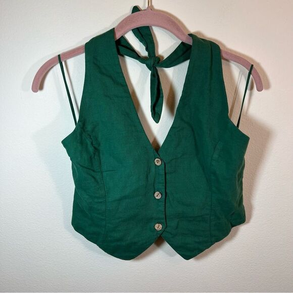 ✨ Zara Women’s Green Halter Top Small - Picture 1 of 9